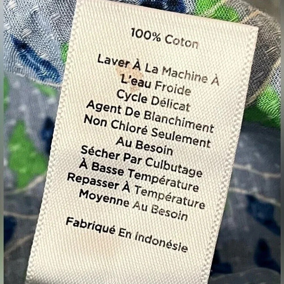 Talbots partial button front blouse with ruffle detail, size Small - Picture 7 of 7